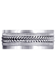 Hand Woven Mens Wedding Band | High Polish Finish (Alan)