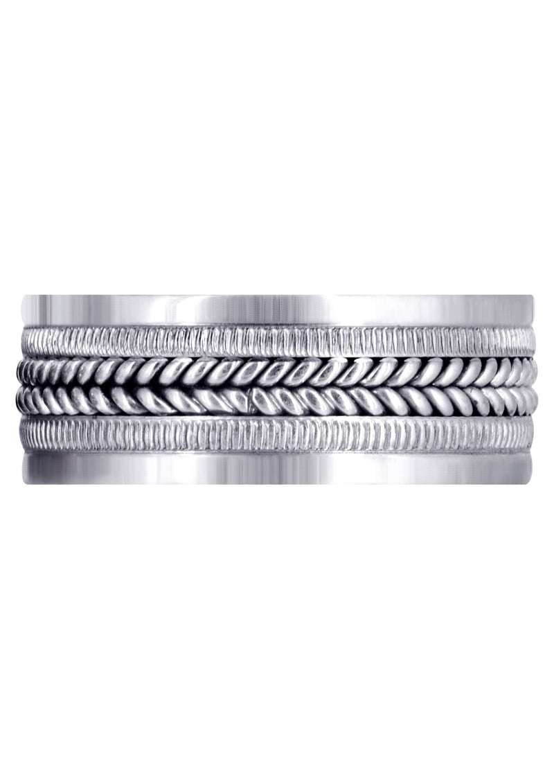 Hand Woven Mens Wedding Band | High Polish Finish (Alan)