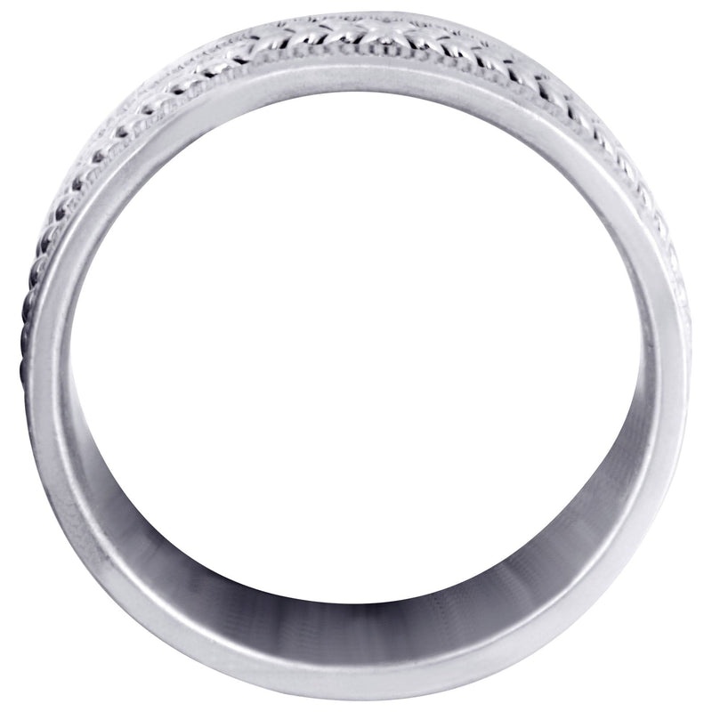 Hand Woven Mens Wedding Band | High Polish Finish (Alan)