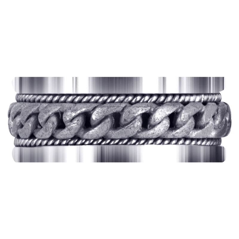 Hand Woven Mens Wedding Band | Sand Blast Finish (Axel)