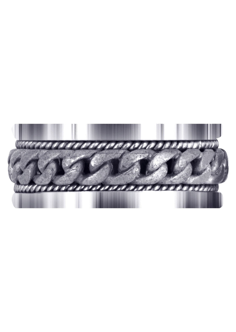 Hand Woven Mens Wedding Band | Sand Blast Finish (Axel)