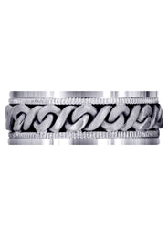 Hand Woven Mens Wedding Band | Sand Blast Finish (Braxton)