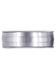 Modern Mens Wedding Band | Satin / High Polish Finish (Kaleb)