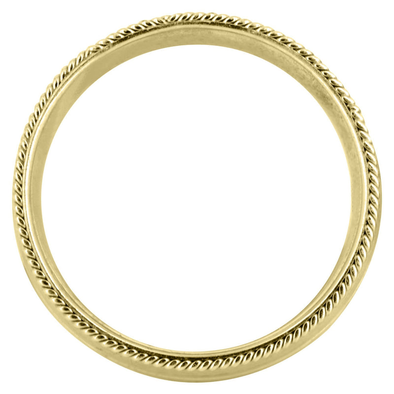 Yellow Gold Modern Mens Wedding Band | Satin / High Polish Finish (Kaleb)