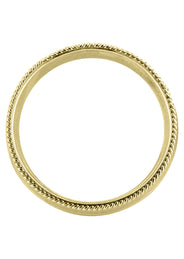 Yellow Gold Modern Mens Wedding Band | Satin / High Polish Finish (Kaleb)