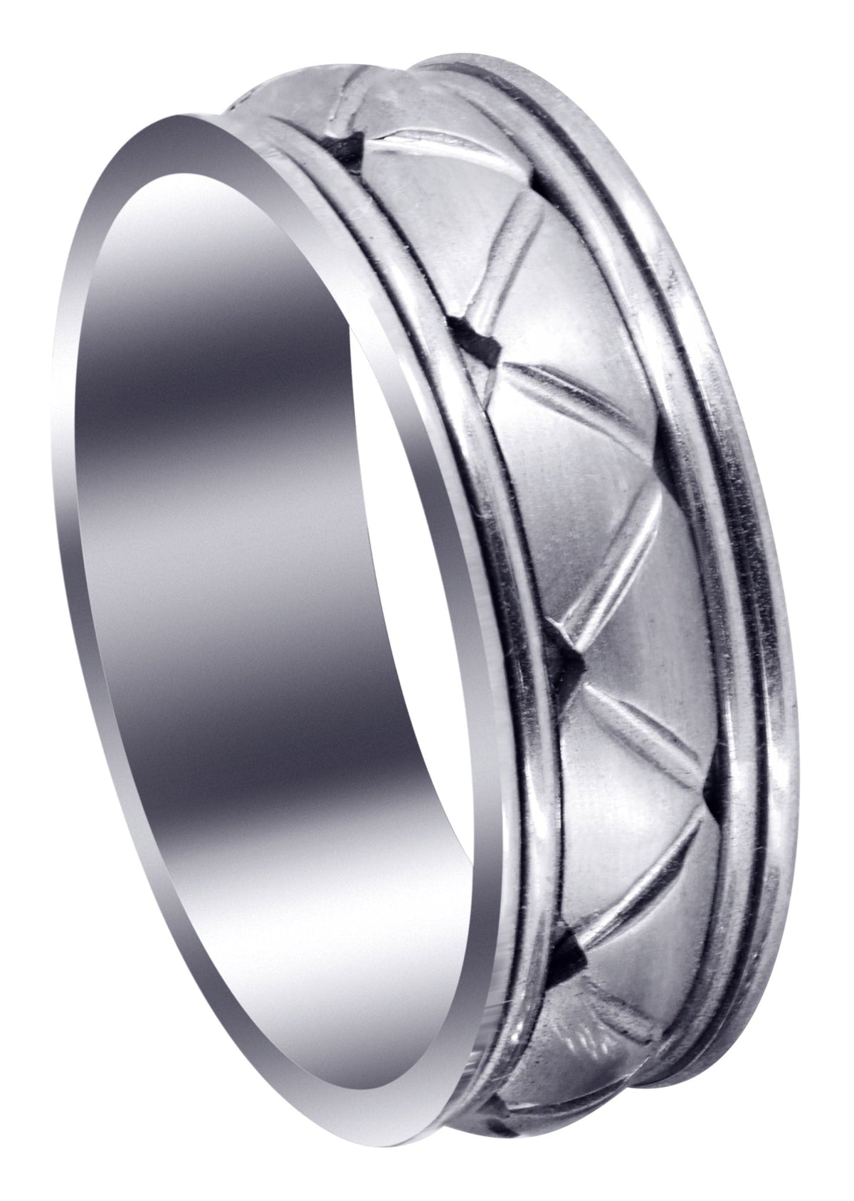 Contemporary Mens Wedding Band | Satin Finish (Patrick)