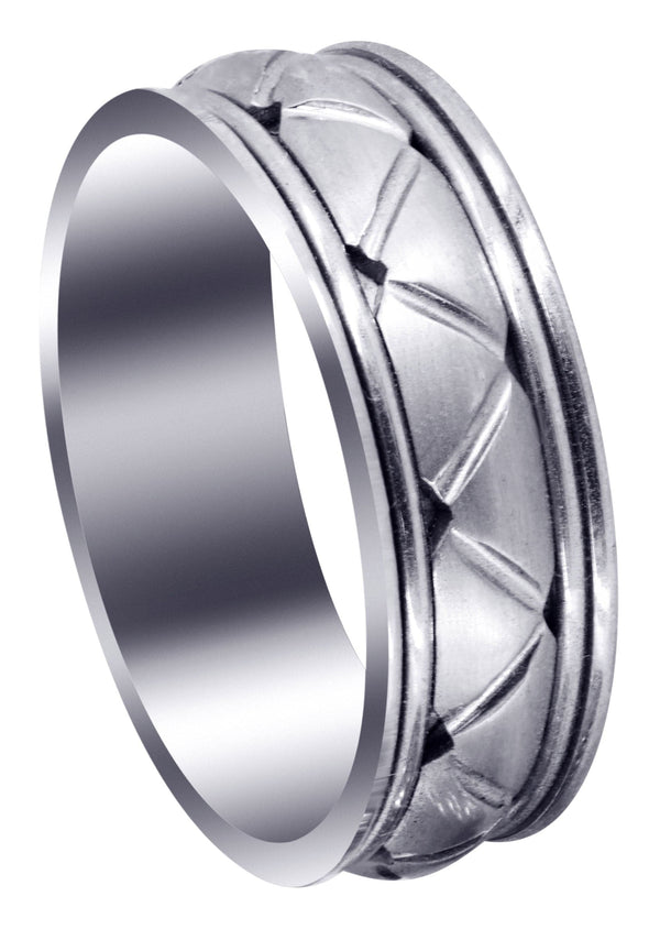 Contemporary Mens Wedding Band | Satin Finish (Patrick)