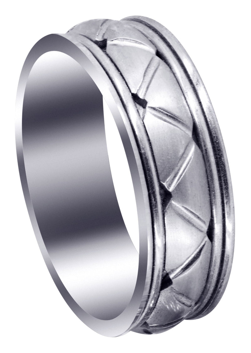Contemporary Mens Wedding Band | Satin Finish (Patrick)