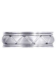 Contemporary Mens Wedding Band | Satin Finish (Patrick)