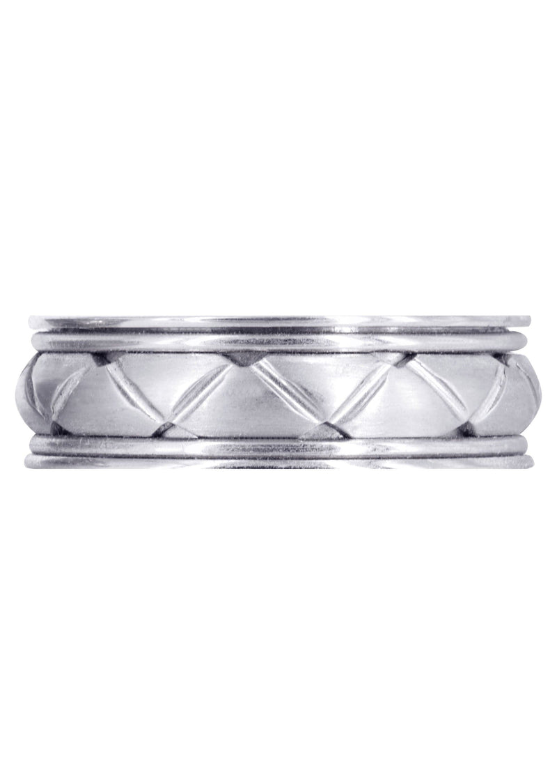 Contemporary Mens Wedding Band | Satin Finish (Patrick)