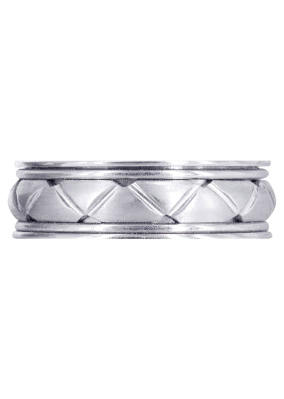 Contemporary Mens Wedding Band | Satin Finish (Patrick)