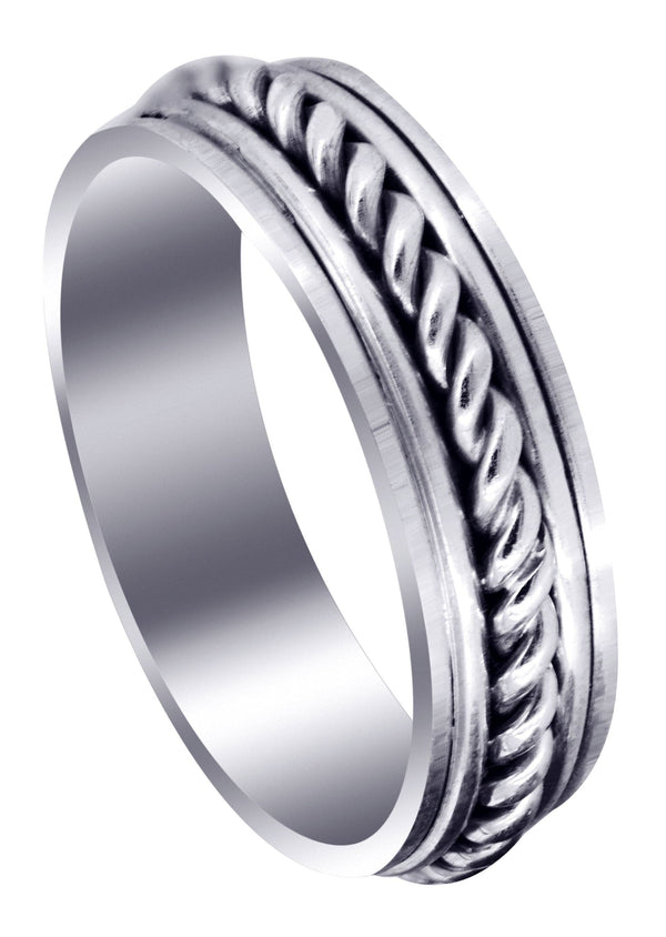 Hand Woven Unique Mens Wedding Band | High Polish Finish (King)