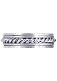 Hand Woven Unique Mens Wedding Band | High Polish Finish (King)