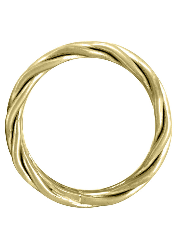 Yellow Gold Braided Mens Wedding Band | GB Finish (Miguel)