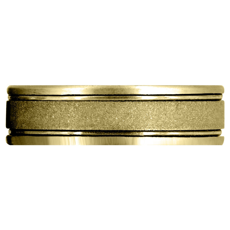 Yellow Gold Modern Mens Wedding Band | High Polish Finish (Victor)