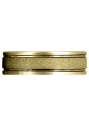 Yellow Gold Modern Mens Wedding Band | High Polish Finish (Victor)