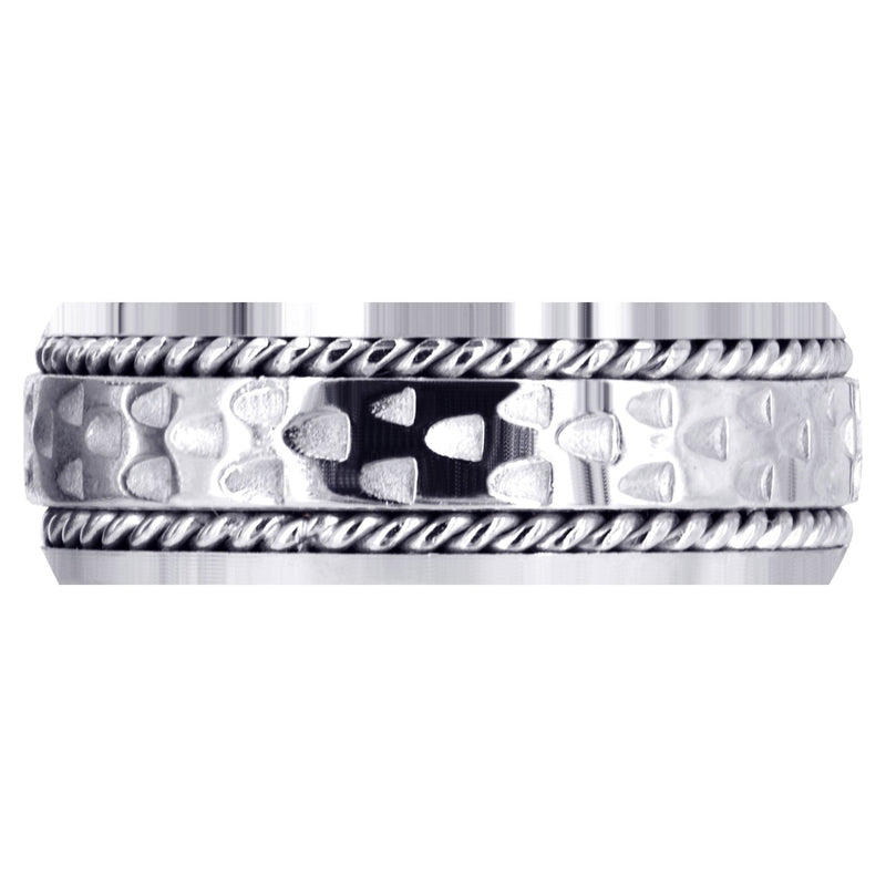 Celtic Mens Wedding Band | Sand Blast / High Polish Finish (Edward)