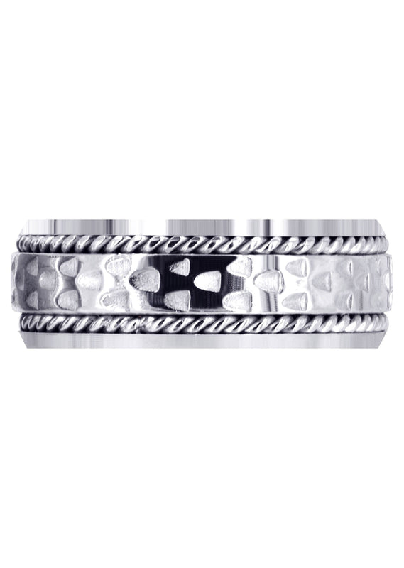 Celtic Mens Wedding Band | Sand Blast / High Polish Finish (Edward)