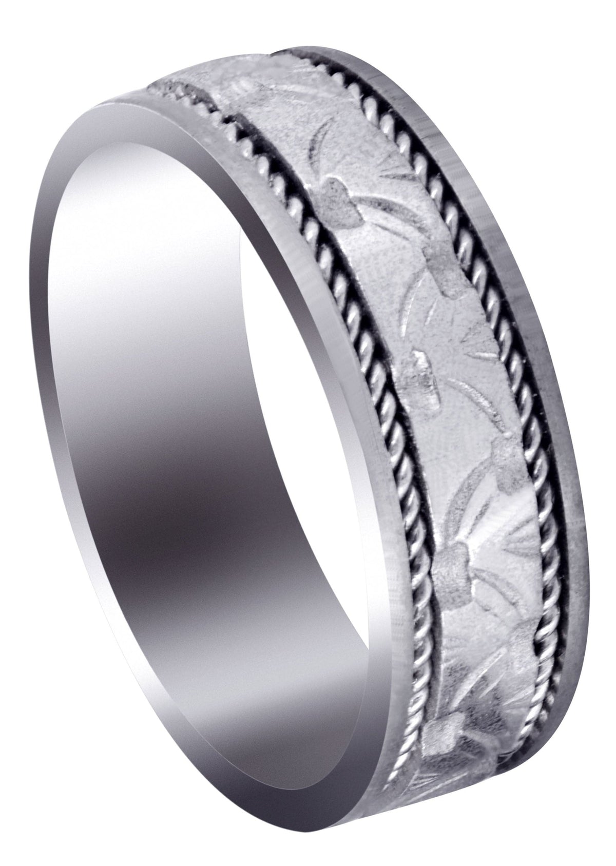 Modern Mens Wedding Band | Satin Finish (Bennett)