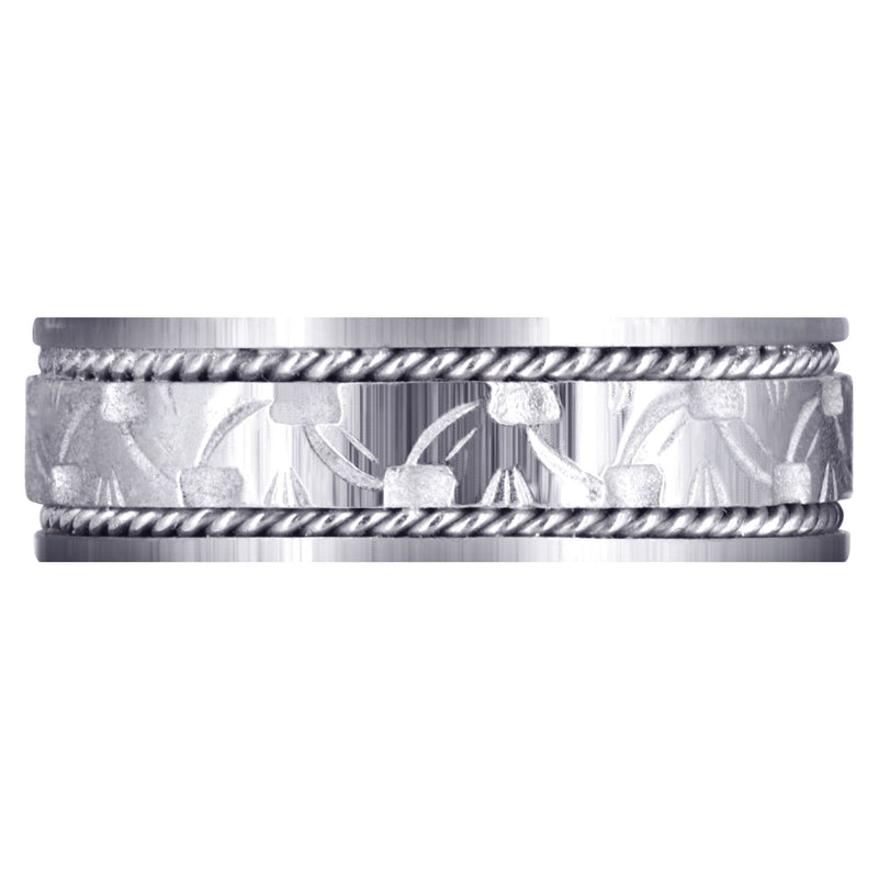 Modern Mens Wedding Band | Satin Finish (Bennett)