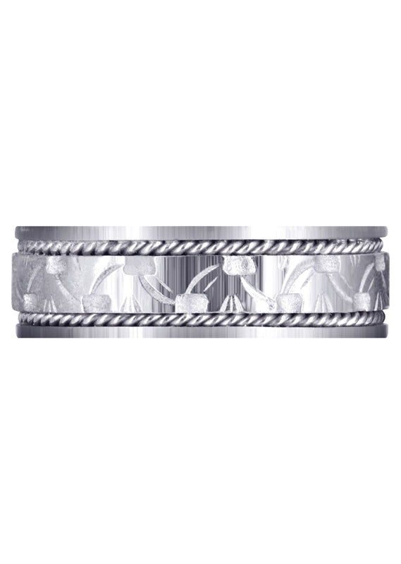 Modern Mens Wedding Band | Satin Finish (Bennett)