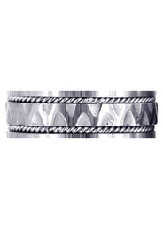 Celtic Mens Wedding Band | Sand Blast / High Polish Finish (Max)