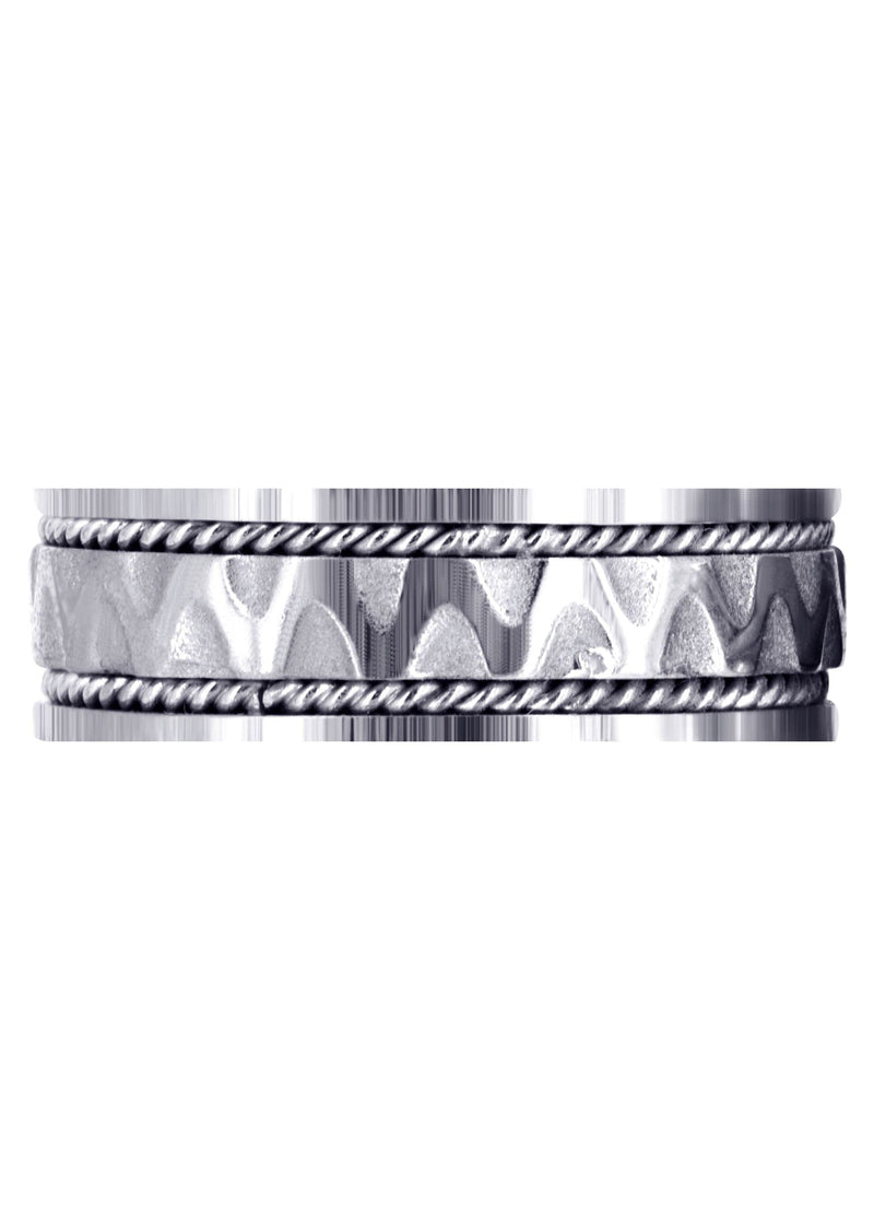 Celtic Mens Wedding Band | Sand Blast / High Polish Finish (Max)