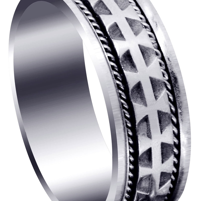 Modern Mens Wedding Band | High Polish Finish (Carlos)