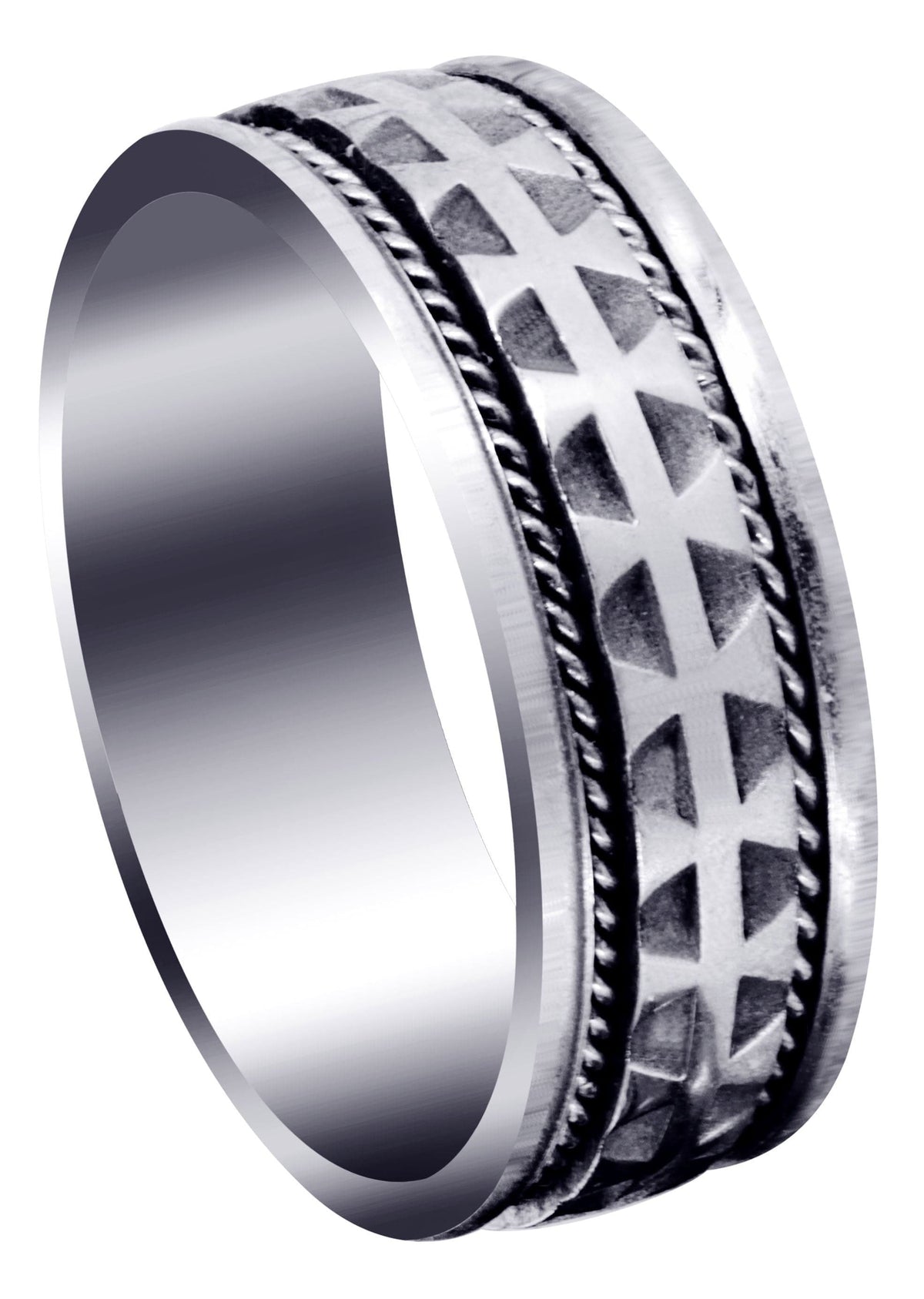 Modern Mens Wedding Band | High Polish Finish (Carlos)