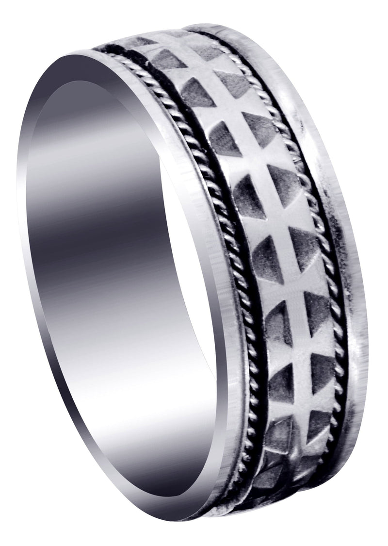 Modern Mens Wedding Band | High Polish Finish (Carlos)