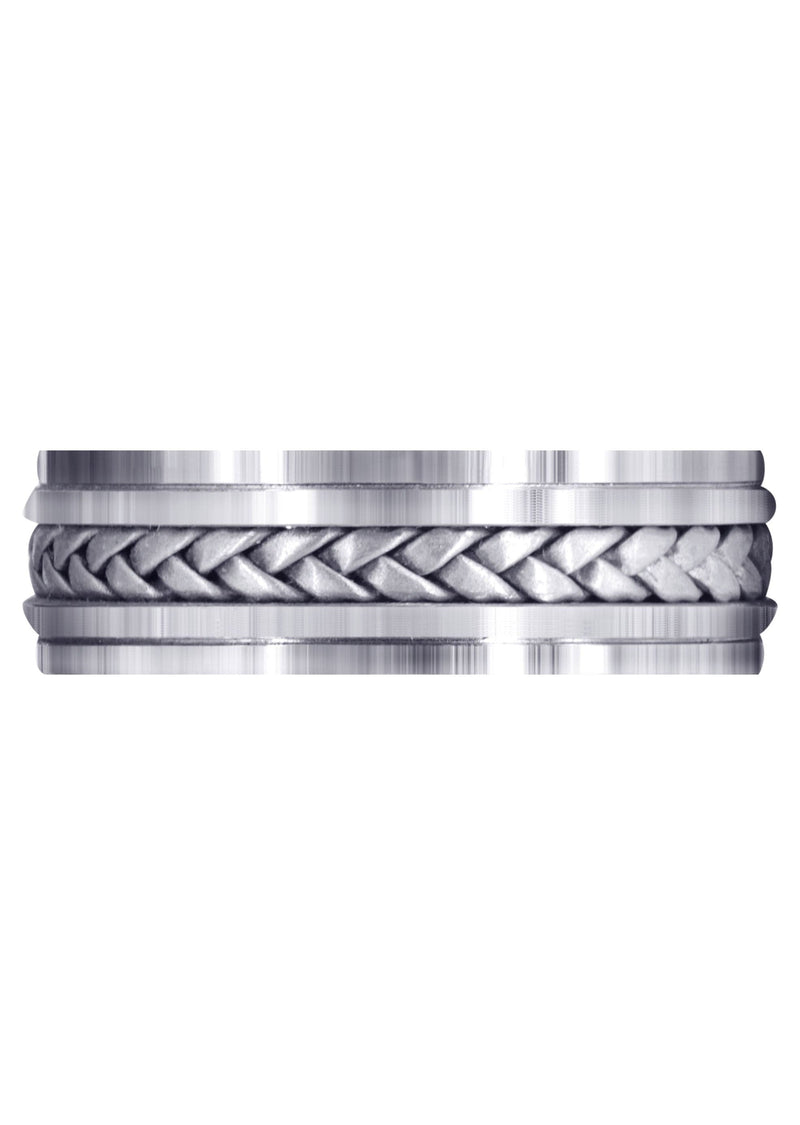 Hand Woven Mens Wedding Band | Satin Finish (Cole)