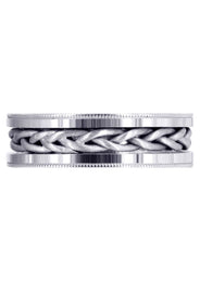 Hand Woven Mens Wedding Band | Wire Matt Finish (Antonio)