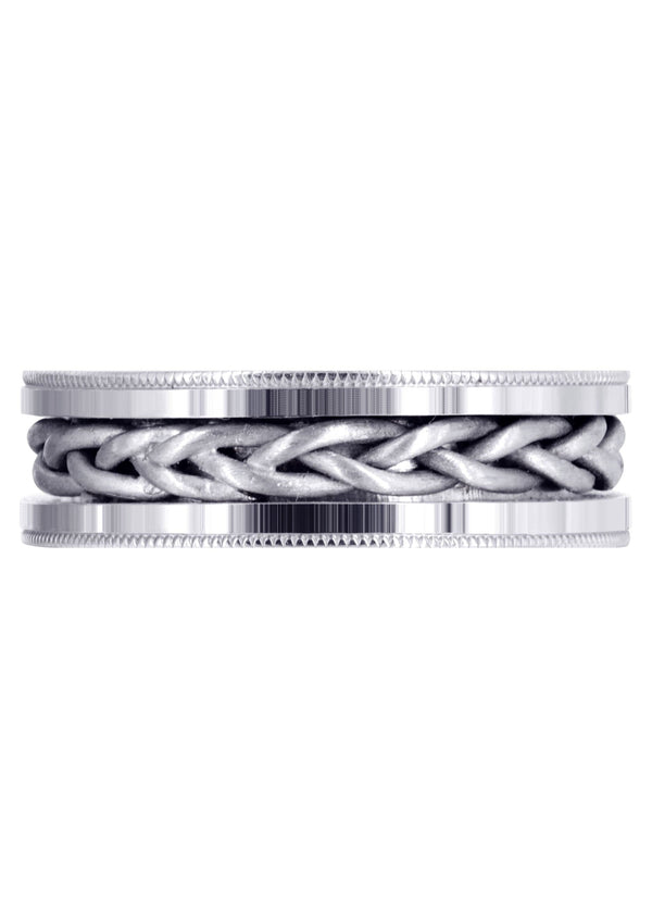 Hand Woven Mens Wedding Band | Wire Matt Finish (Antonio)
