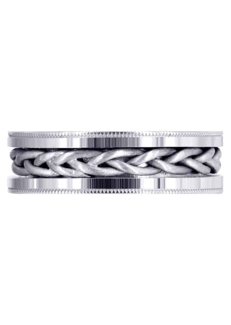 Hand Woven Mens Wedding Band | Wire Matt Finish (Antonio)