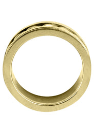 Yellow Gold Hand Woven Mens Wedding Band | Wire Matt Finish (Antonio)