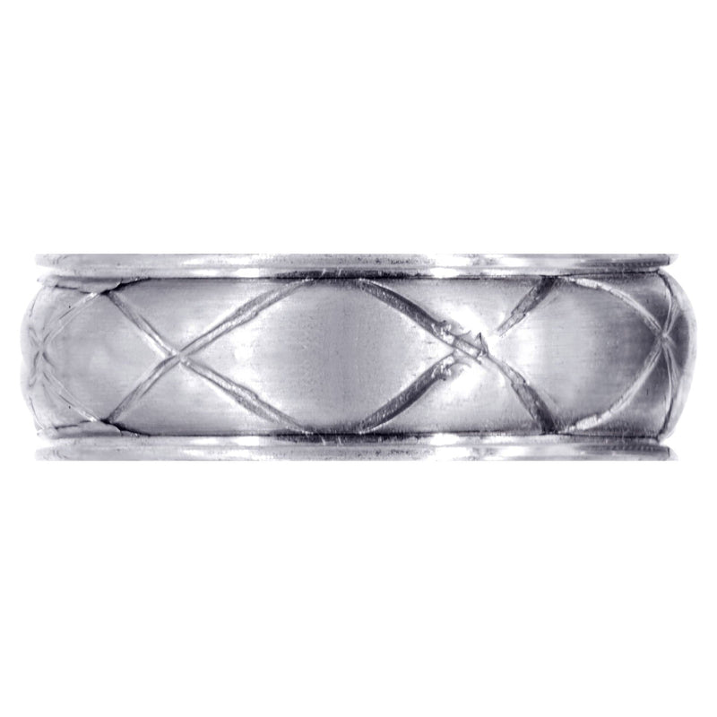 Contemporary Mens Wedding Band | Satin Finish (Hayden)