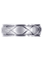 Contemporary Mens Wedding Band | Satin Finish (Hayden)