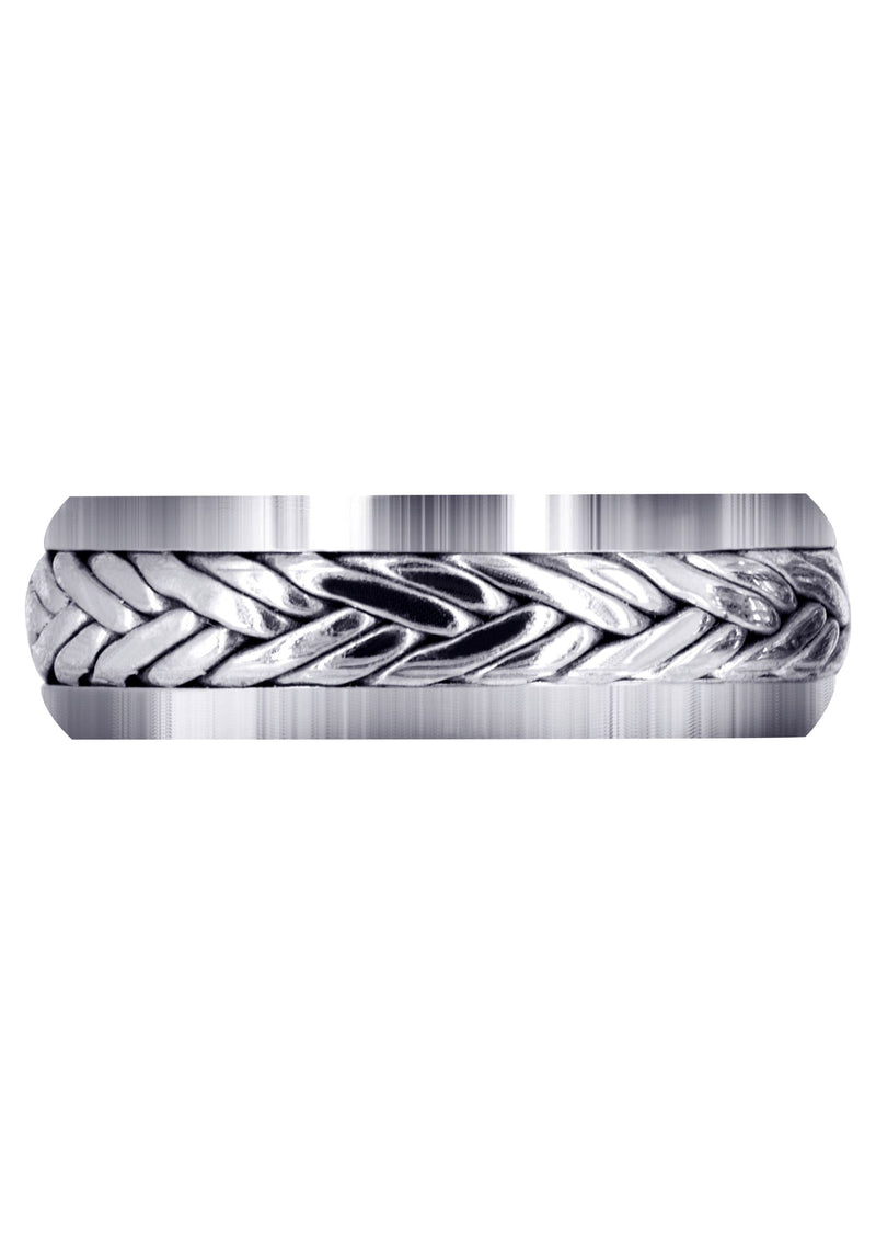 Hand Woven Mens Wedding Band | High Polish Finish (Ryker)
