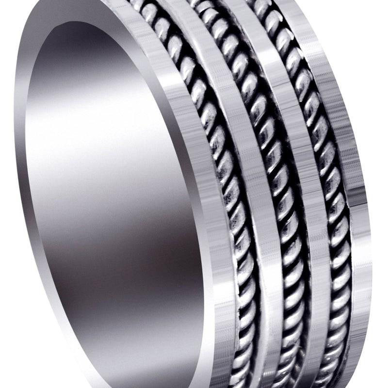 Hand Woven Unique Mens Wedding Band | High Polish Finish (Ezekiel)
