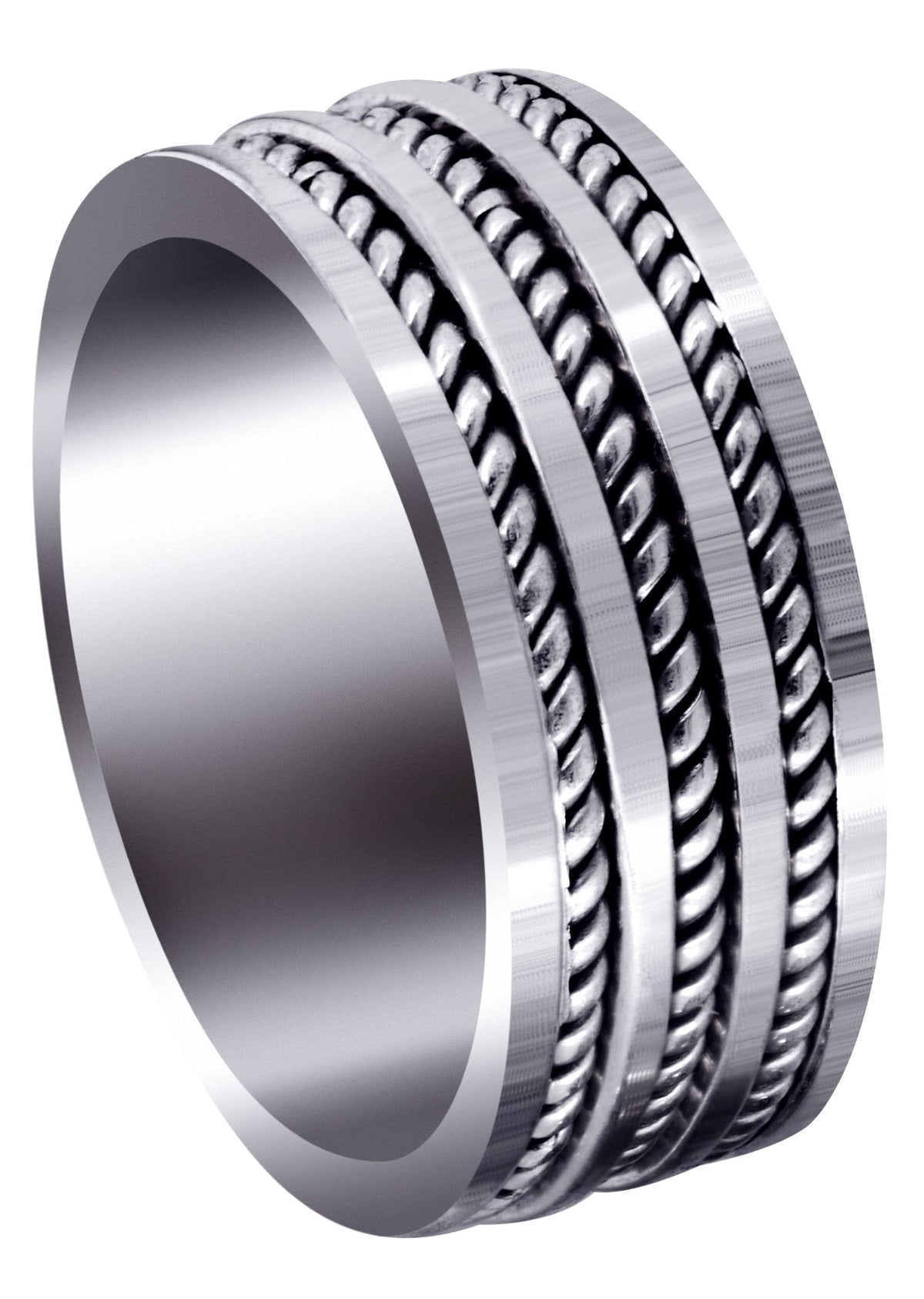 Hand Woven Unique Mens Wedding Band | High Polish Finish (Ezekiel)