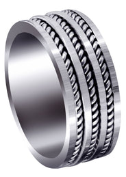 Hand Woven Unique Mens Wedding Band | High Polish Finish (Ezekiel)