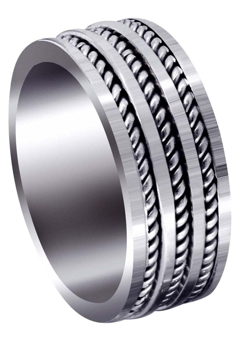 Hand Woven Unique Mens Wedding Band | High Polish Finish (Ezekiel)