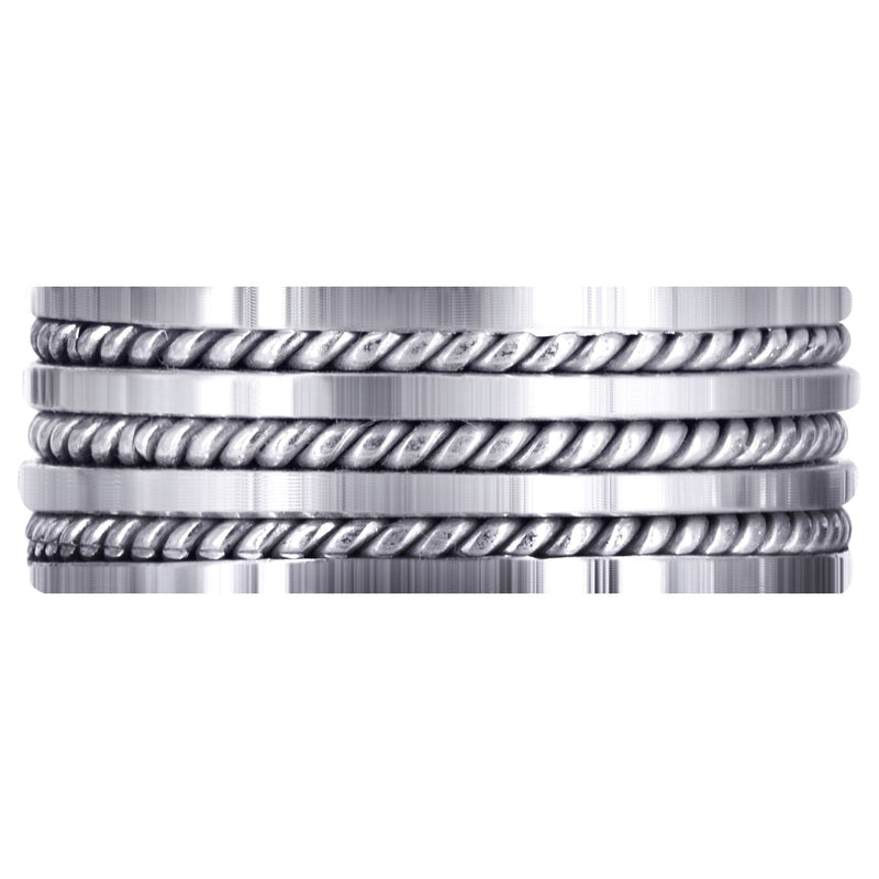 Hand Woven Unique Mens Wedding Band | High Polish Finish (Ezekiel)