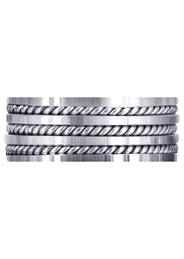 Hand Woven Unique Mens Wedding Band | High Polish Finish (Ezekiel)