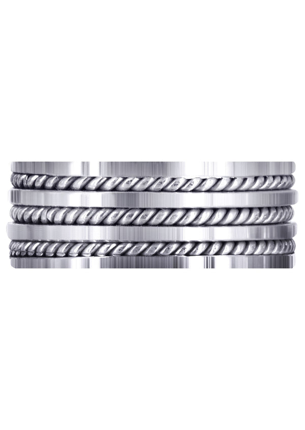 Hand Woven Unique Mens Wedding Band | High Polish Finish (Ezekiel)