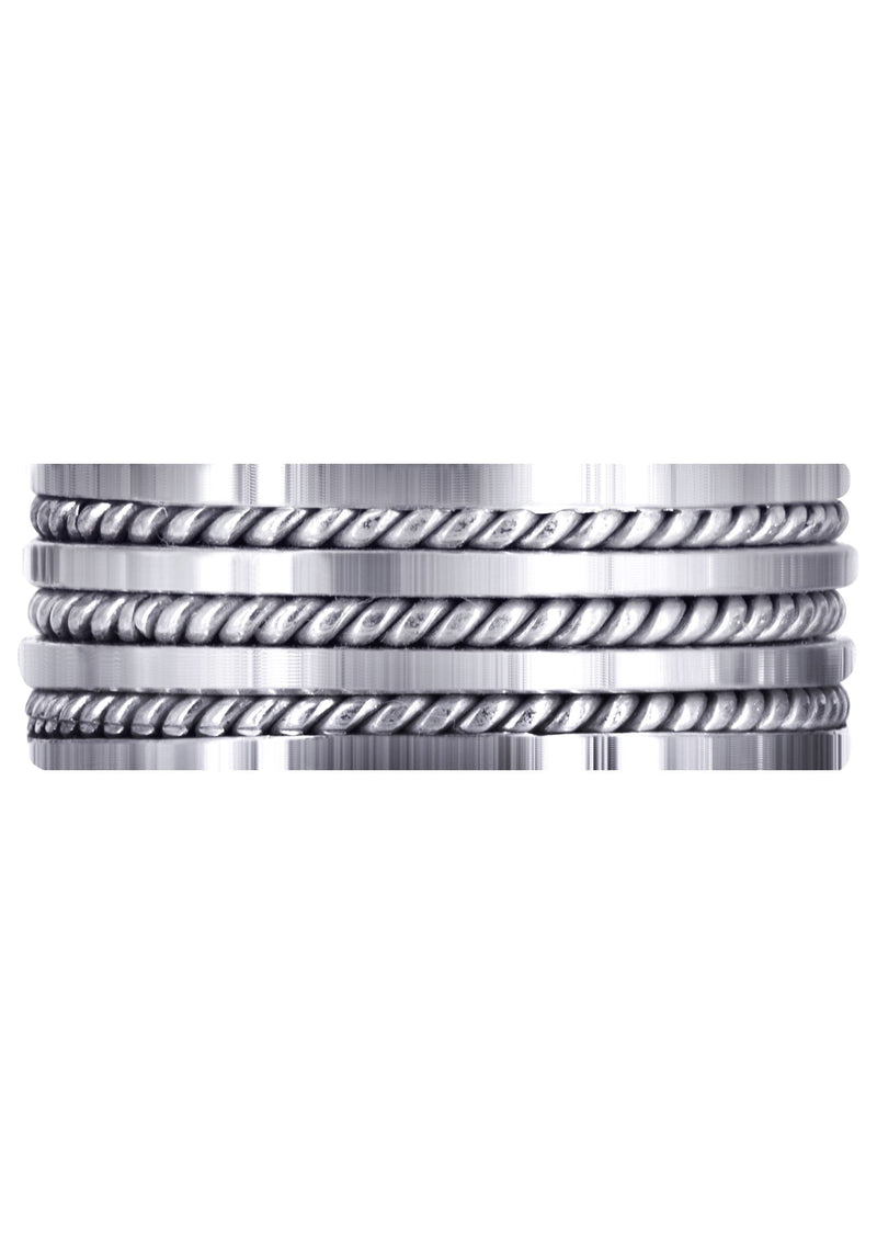 Hand Woven Unique Mens Wedding Band | High Polish Finish (Ezekiel)