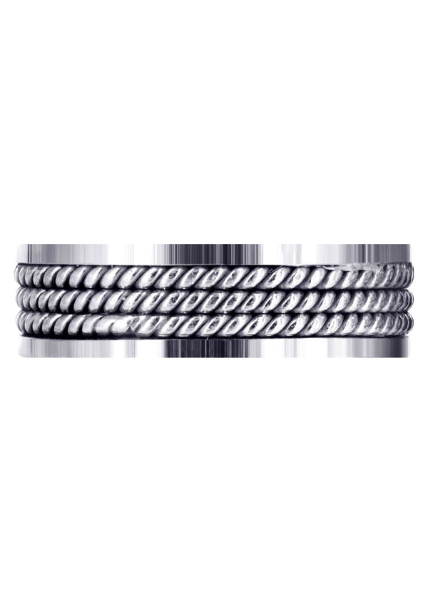 Hand Woven Mens Wedding Band | High Polish Finish (Maxwell)