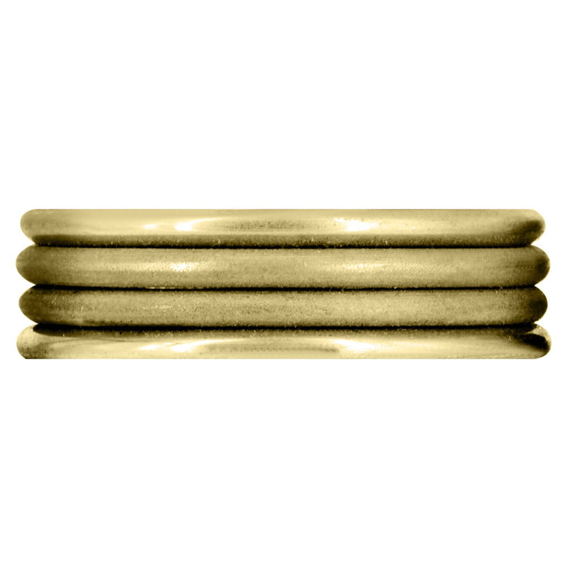 Yellow Gold Fancy Carved Contemporary Mens Wedding Band | Sand Blast Finish (Leo)