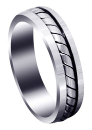 Hand Woven Mens Wedding Band | Satin Finish (Timothy)