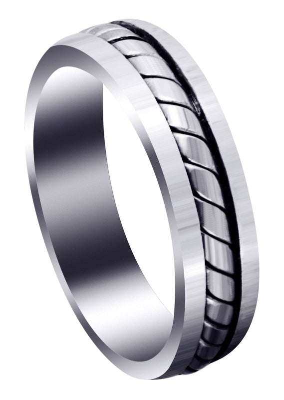Hand Woven Mens Wedding Band | Satin Finish (Timothy)